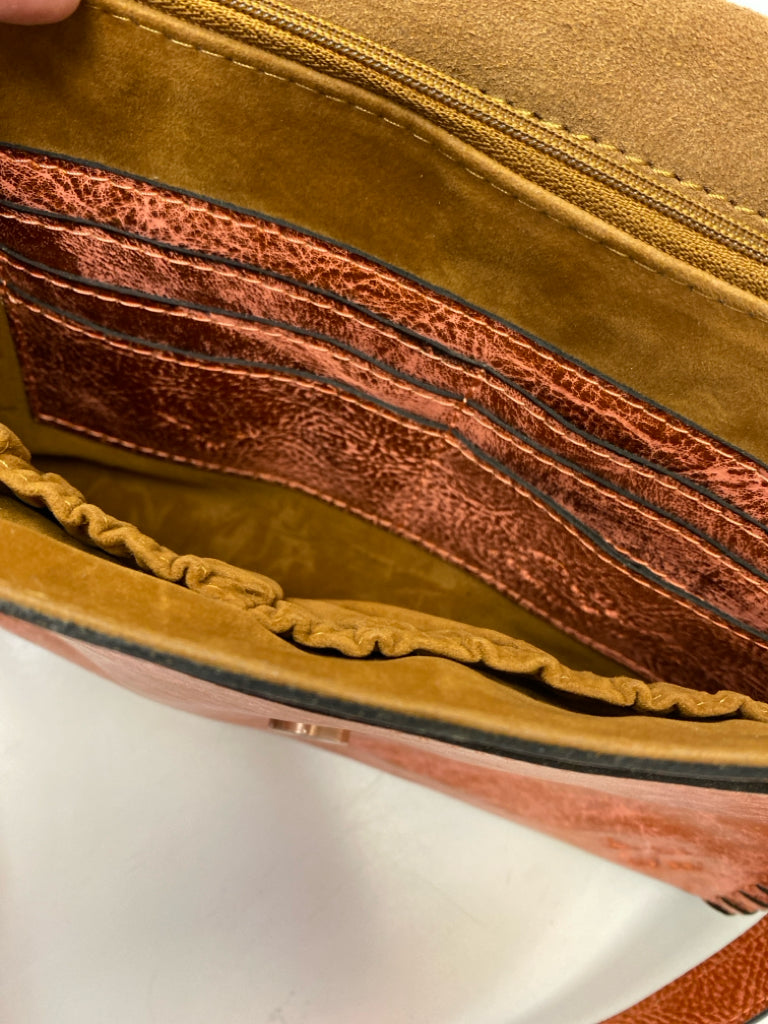 Patricia Nash Orange Pink Metallic Crossbody