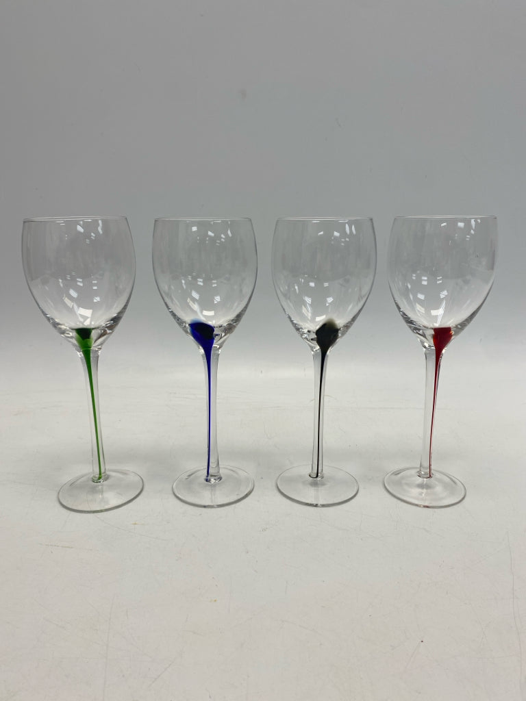 Clear Multi Color Glassware