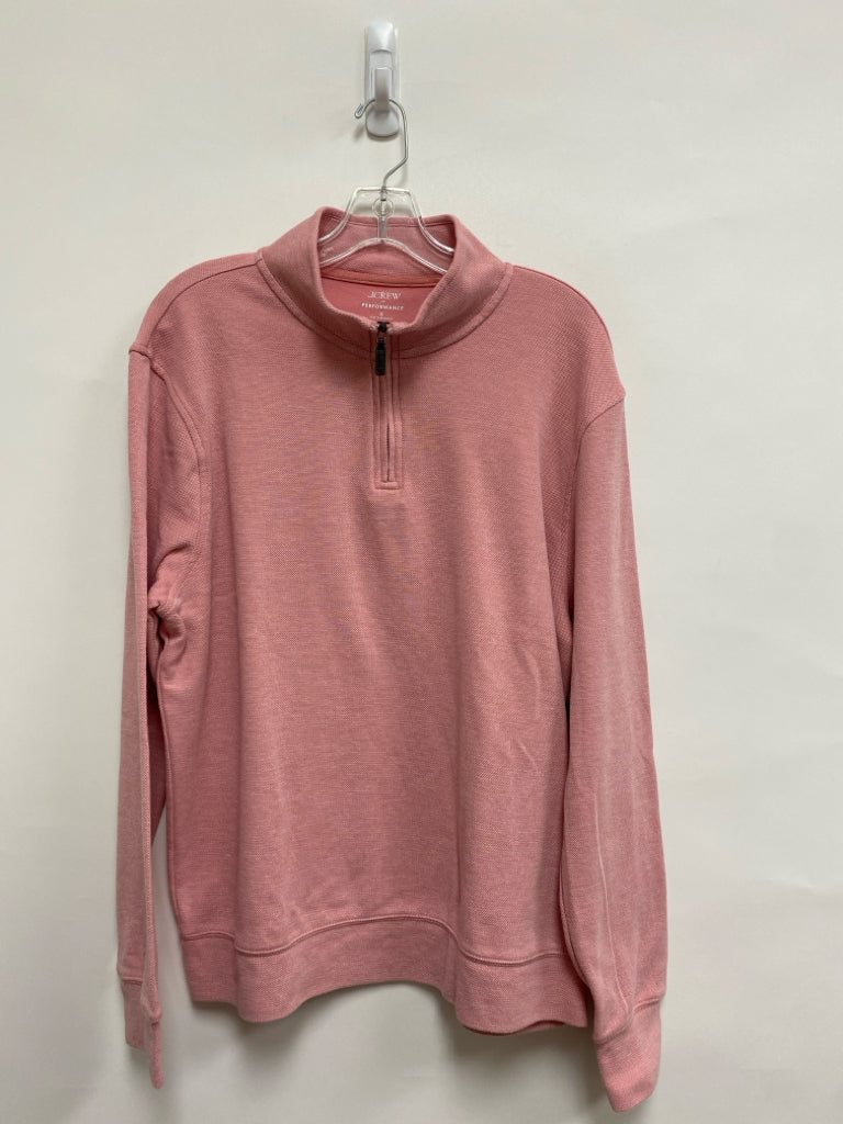 J Crew Size L Pink Quarter Zip Men&