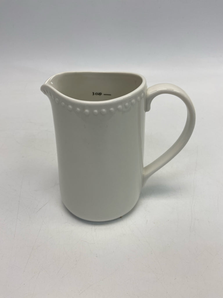White Hobnail Stoneware Pitcher