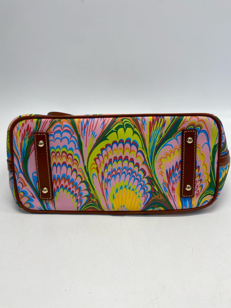 Dooney &amp; Bourke Pink Multi-Color Plumes Tote