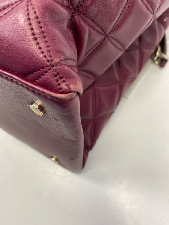 Kate Spade Burgundy Quilted Handbag