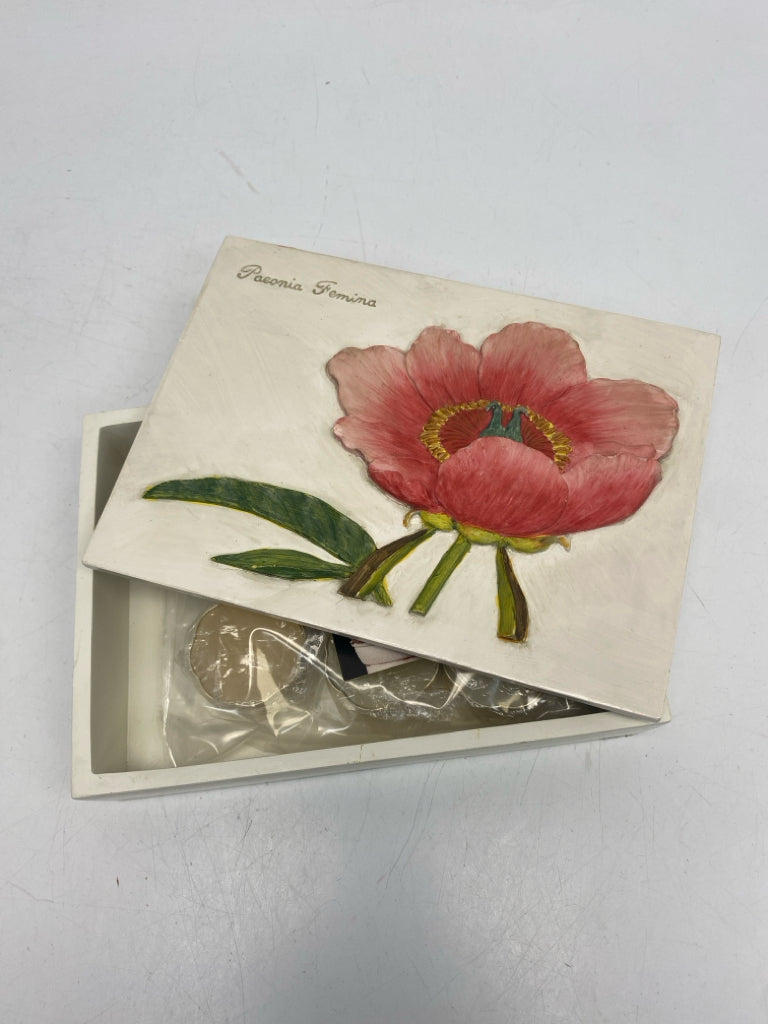 Cream Pink Floral Box