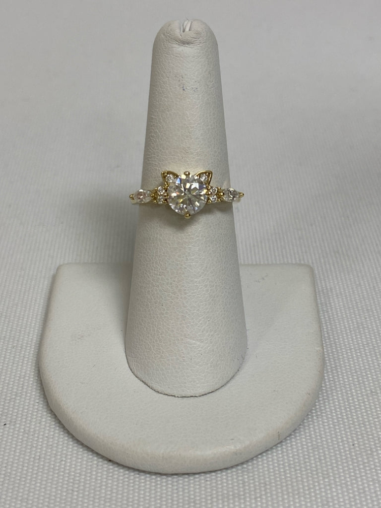 Gold Clear Jeweled Ring