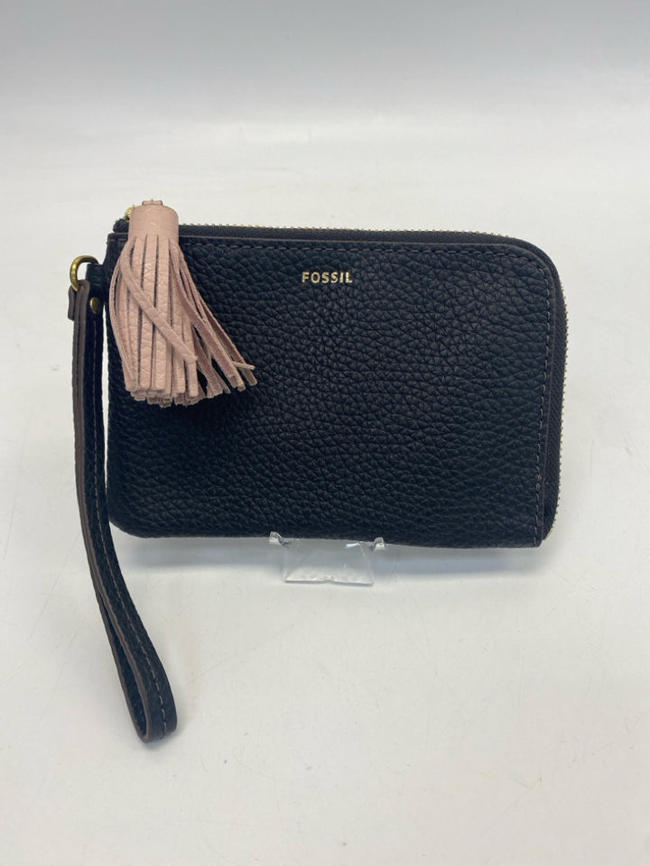Fossil Black Wristlet
