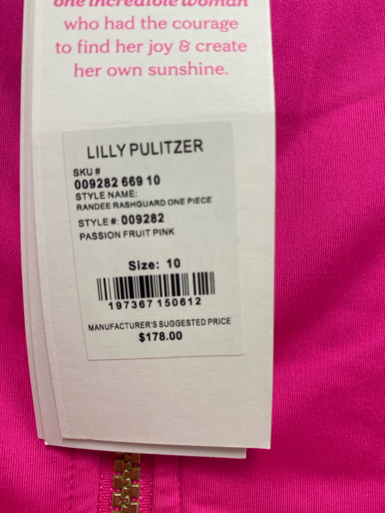 NWT LILLY PULITZER Size 10 Pink Ladies Rash Guard