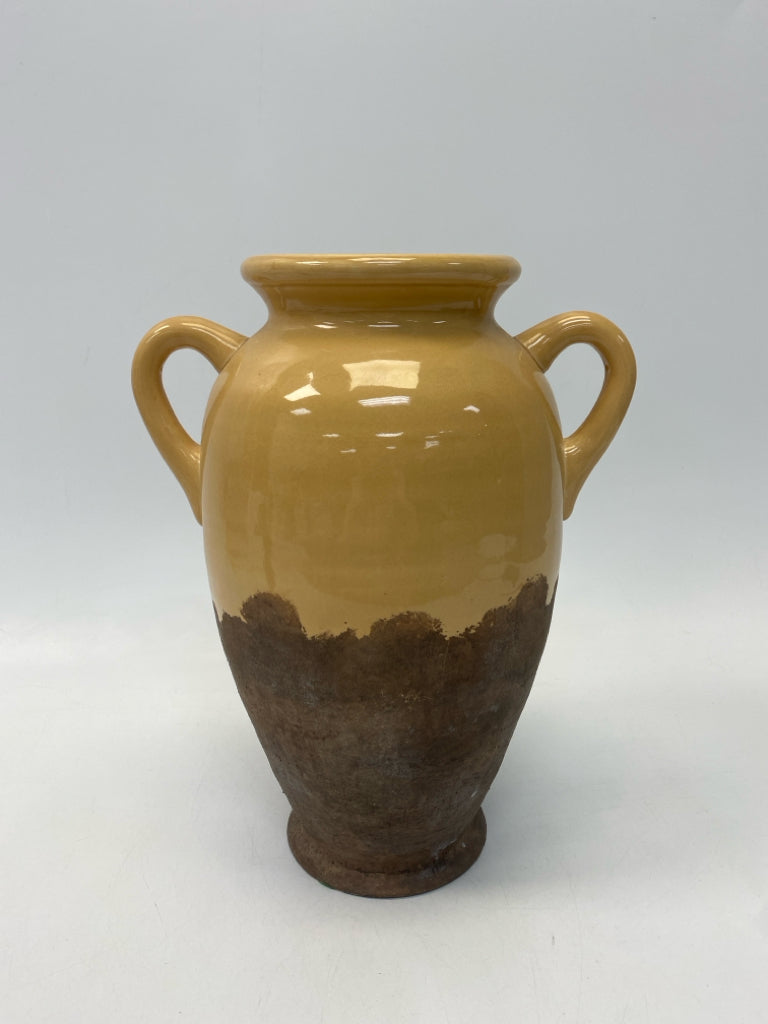 Gold Brown Ceramic Vase