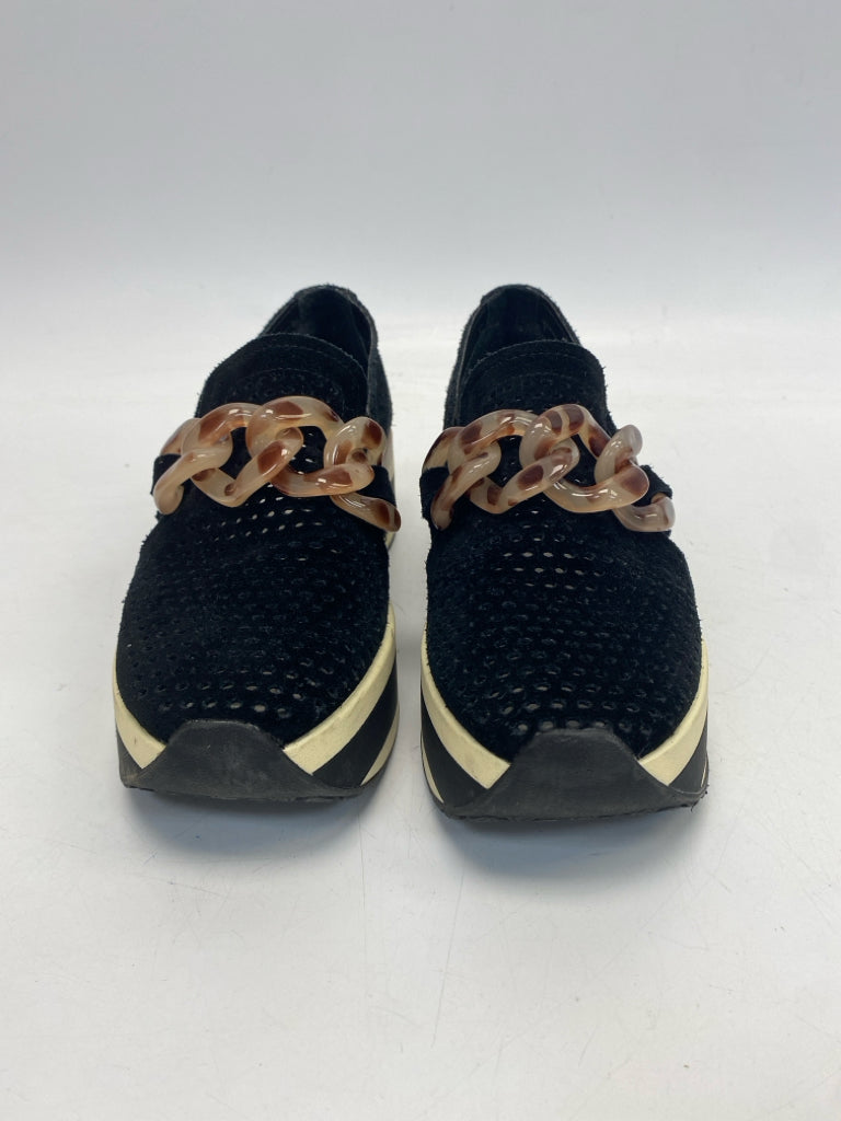 Dolce Vita  Size 8 Black Brown/Crm Chain(s) Paper Flats