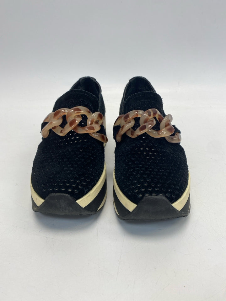 Dolce Vita  Size 8 Black Brown/Crm Chain(s) Paper Flats