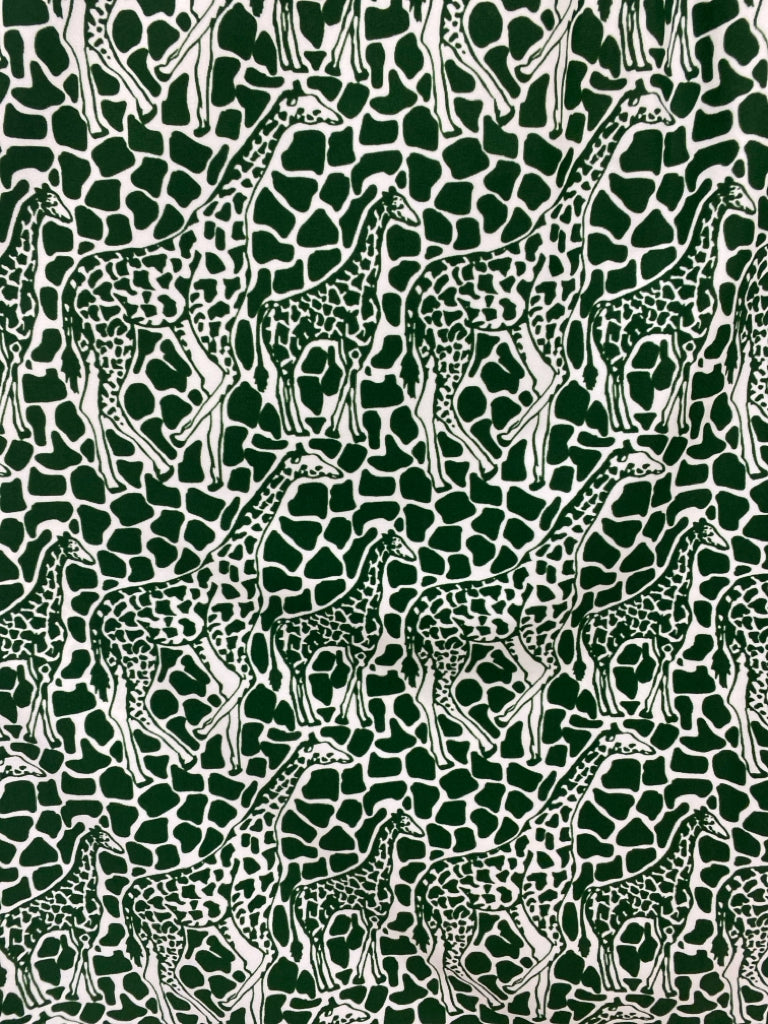 Jude Connally Size L Green White Giraffe Ladies Dress