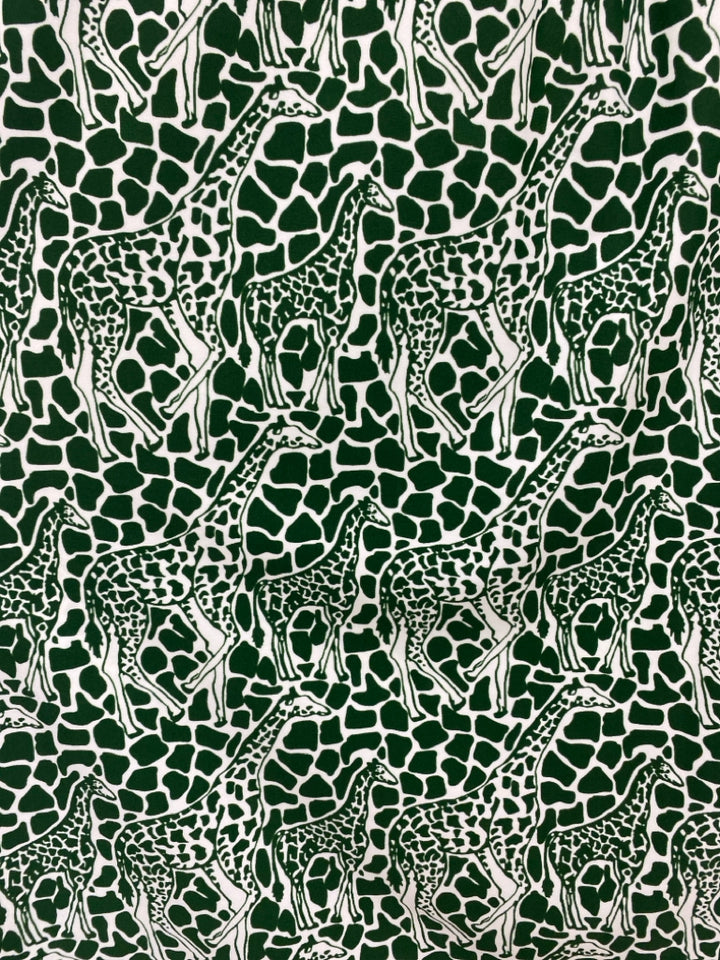 Jude Connally Size L Green White Giraffe Ladies Dress