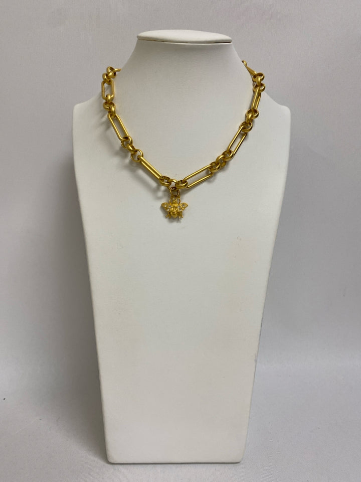 Gold Color Bees Necklace