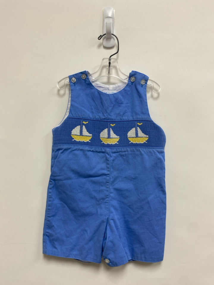 VIVE LA FETE SIZE 12M Blue White/Yellow Smocking Sleeveless Boy&