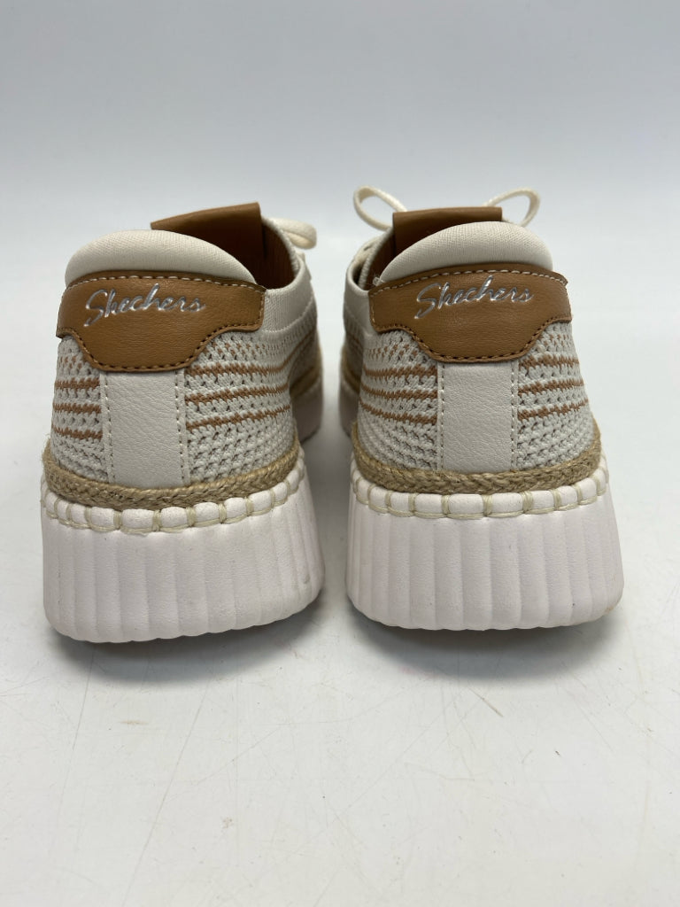 Skechers  Size 6 Cream Natural Lace-up Sneakers