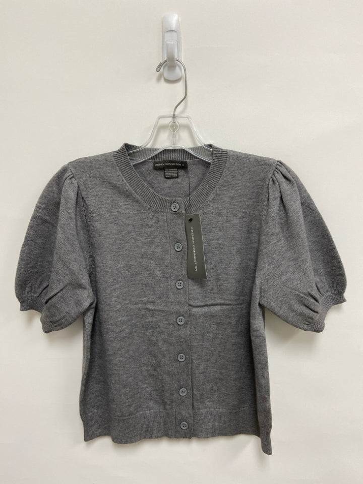 NWT French Connection Size M Dark Gray Heather Cardigan Ladies Sweater