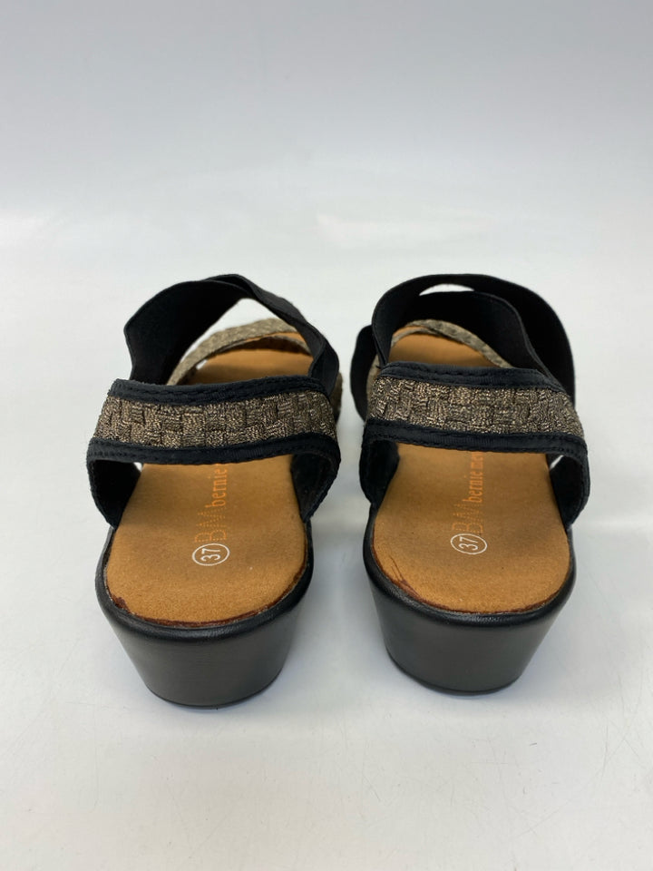 NWT Bernie Mev  Size 37 Bronze Shimmery Sandals