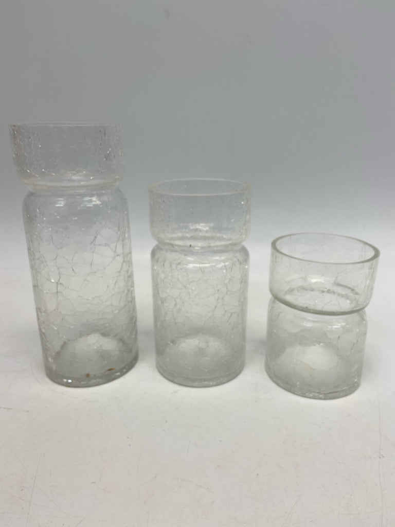 Clear Crackle Candleholder(s)