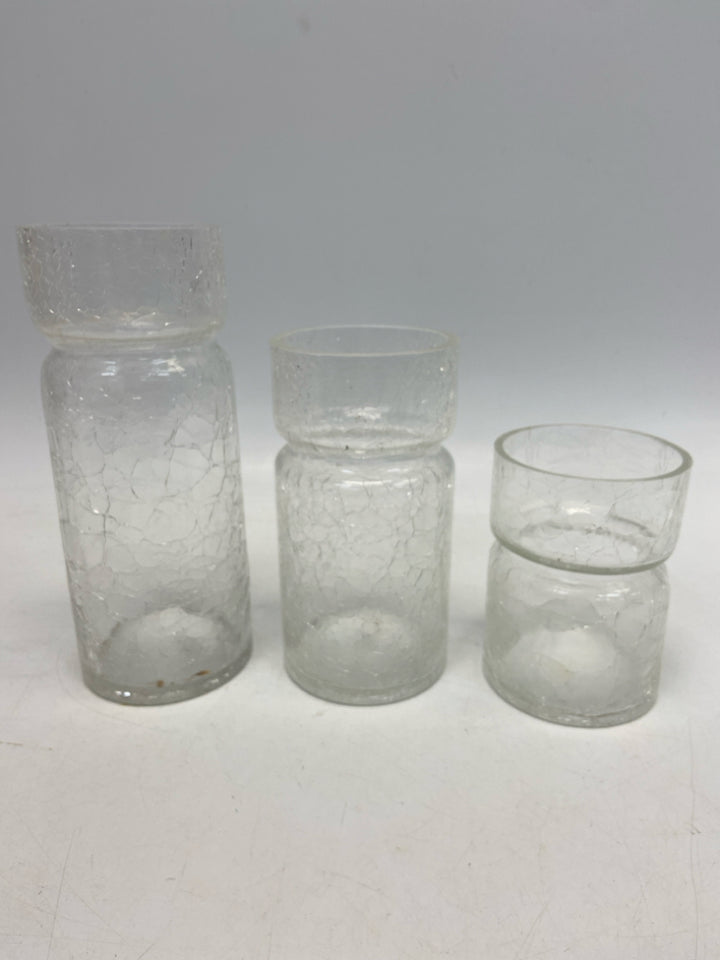 Clear Crackle Candleholder(s)