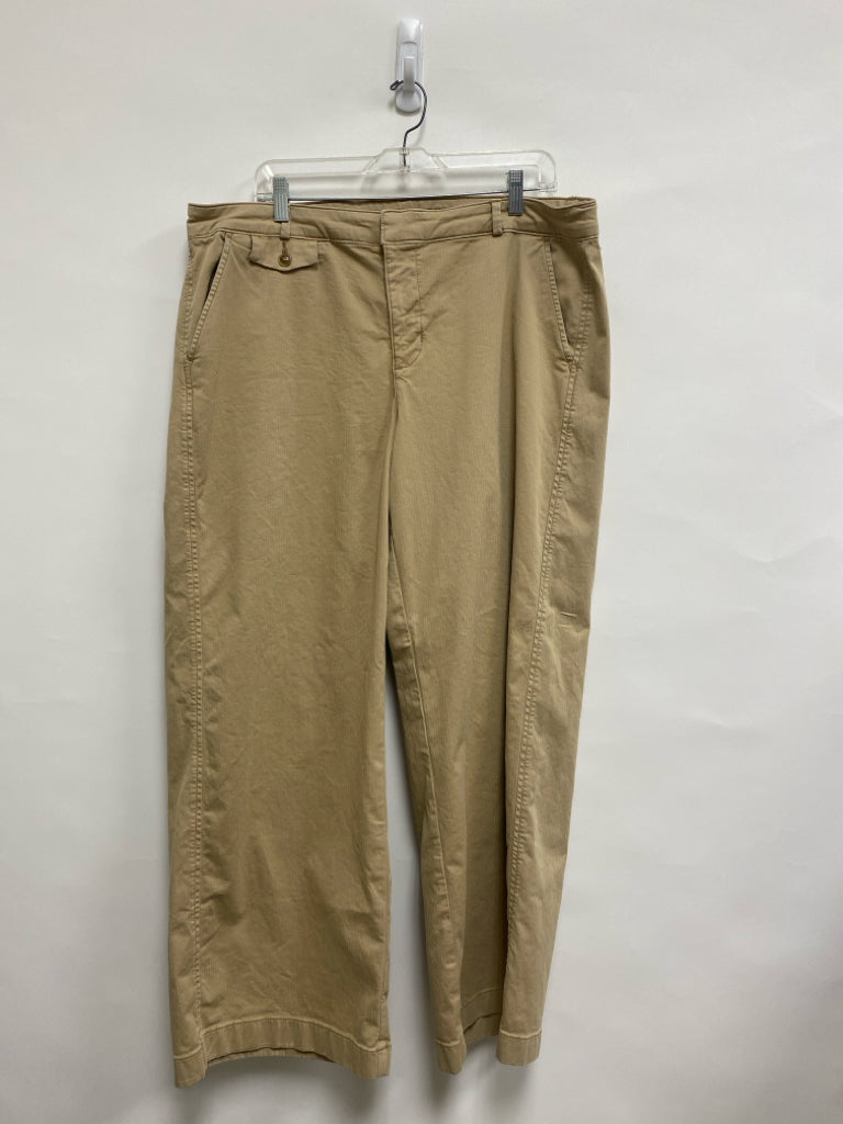American Eagle Size 16 Khaki Wide Leg Plus Size Pants
