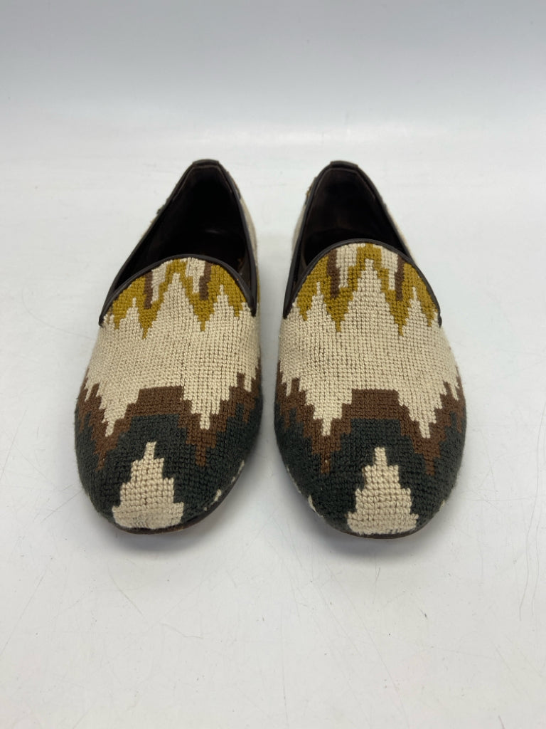 Ramon Tenza  Size 7 Beige Brown/Gray Knit Flats