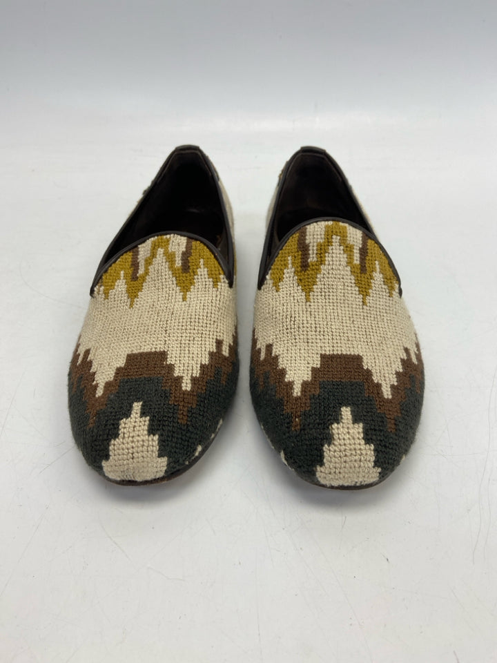 Ramon Tenza  Size 7 Beige Brown/Gray Knit Flats