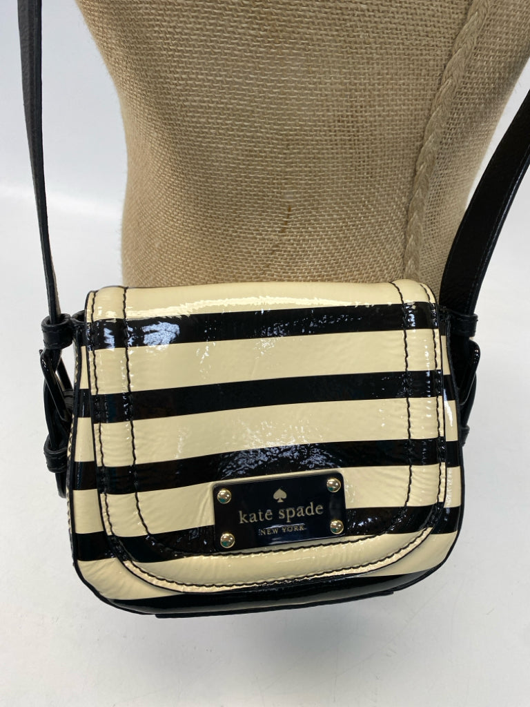 Kate Spade Cream Black Stripe(s) Crossbody