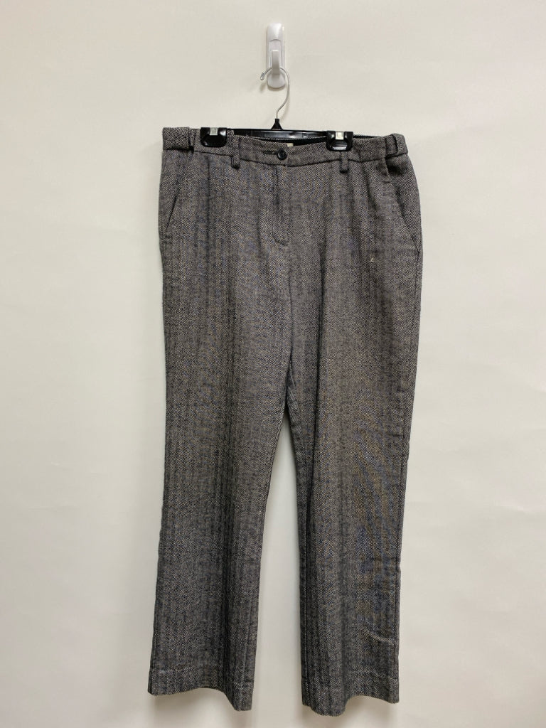 L L Bean Size MP Black/Cream Herringbone Petite Pants