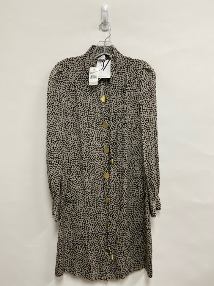 NWT Diane Von Furstenberg Size 4 Taupe Black Ladies Dress
