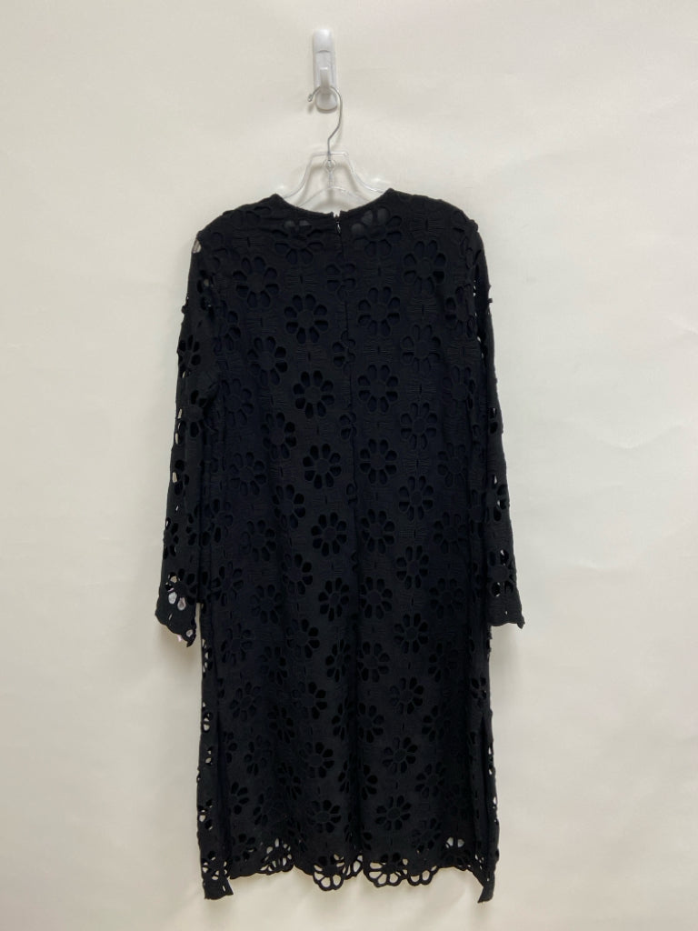 TUCKERNUCK Size L Black Long Sleeve Eyelet Ladies Dress