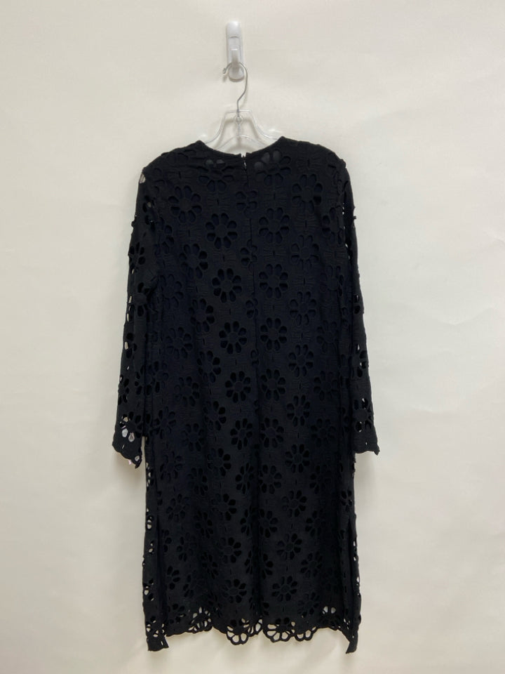 TUCKERNUCK Size L Black Long Sleeve Eyelet Ladies Dress