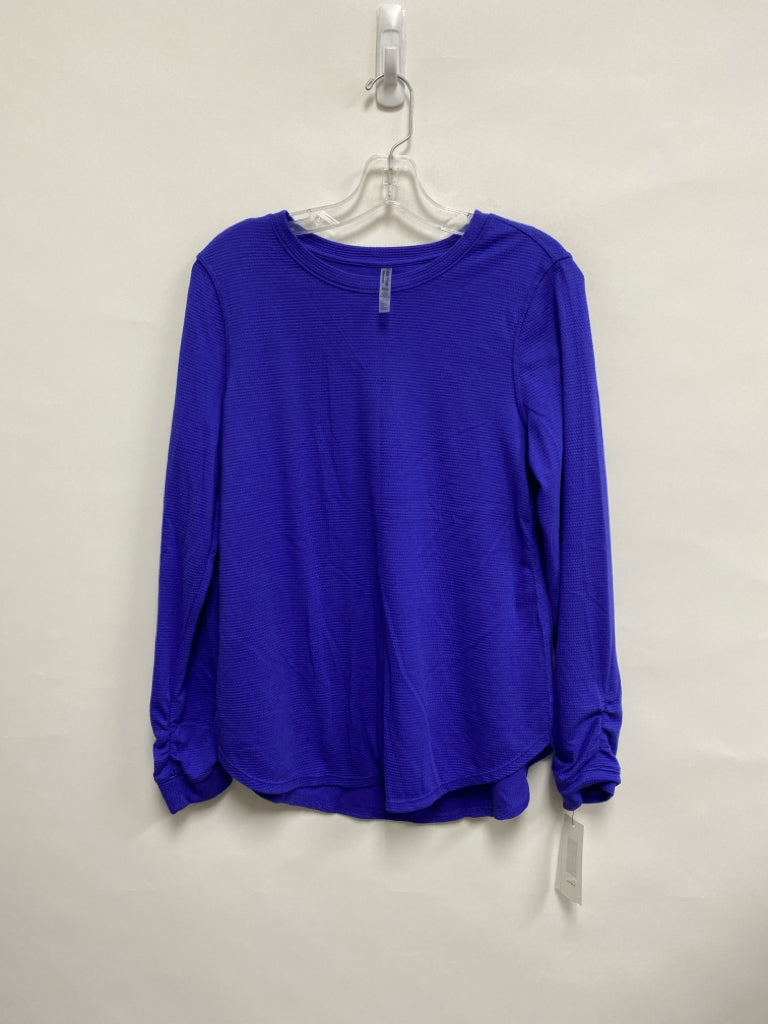 NWOT Calvin Klein Size S Dark Periwinkle Waffle Long Sleeve Athletic Top