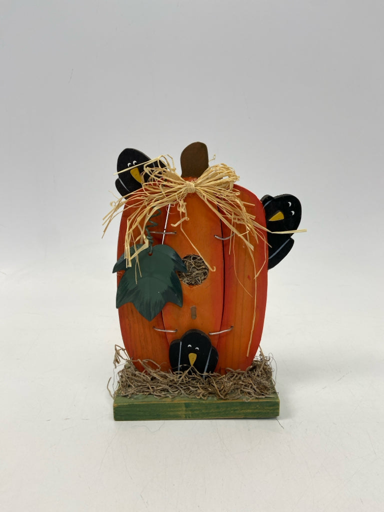 Orange Black Birdhouse Wood Fall