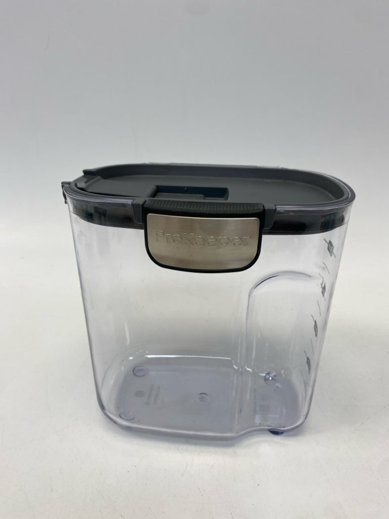 Clear Gray Storage Container