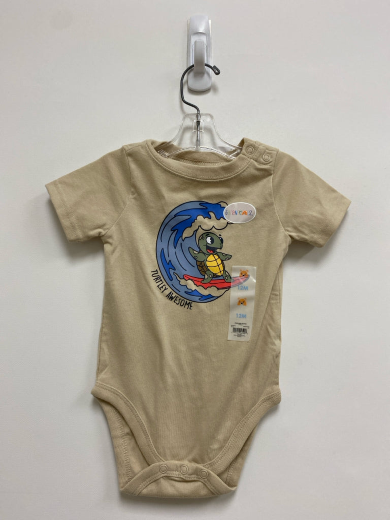 NWT Garanimals SIZE 12M Beige Green Turtle Boy&