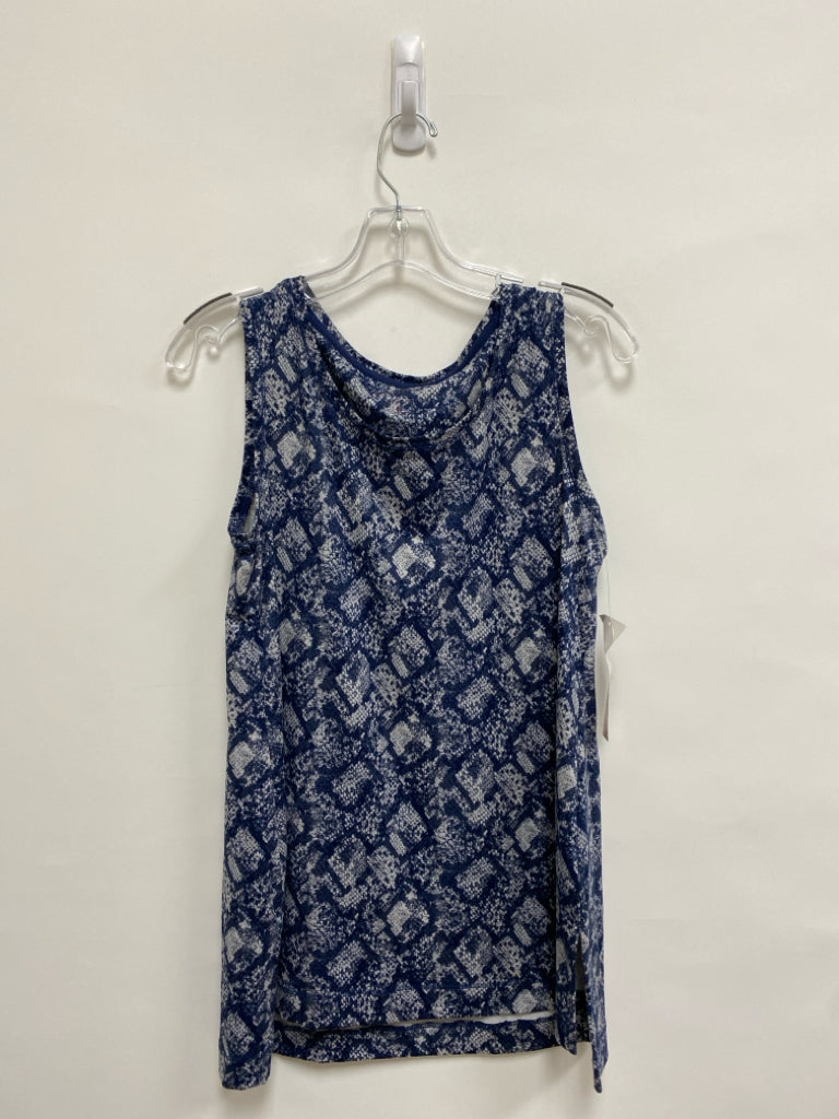 NWT New Directions Size S Blue Gray Snake Print Sleeveless Ladies Top