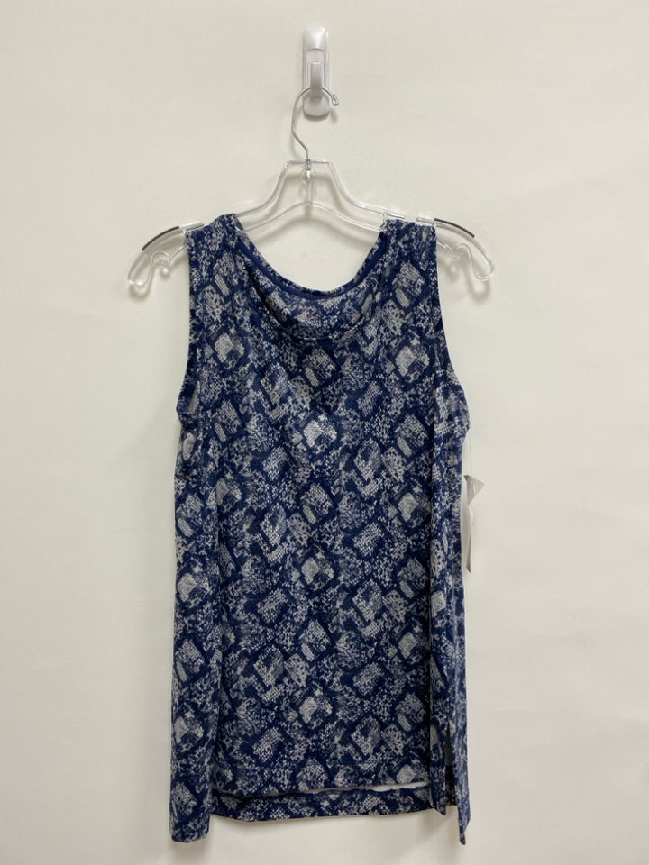 NWT New Directions Size S Blue Gray Snake Print Sleeveless Ladies Top