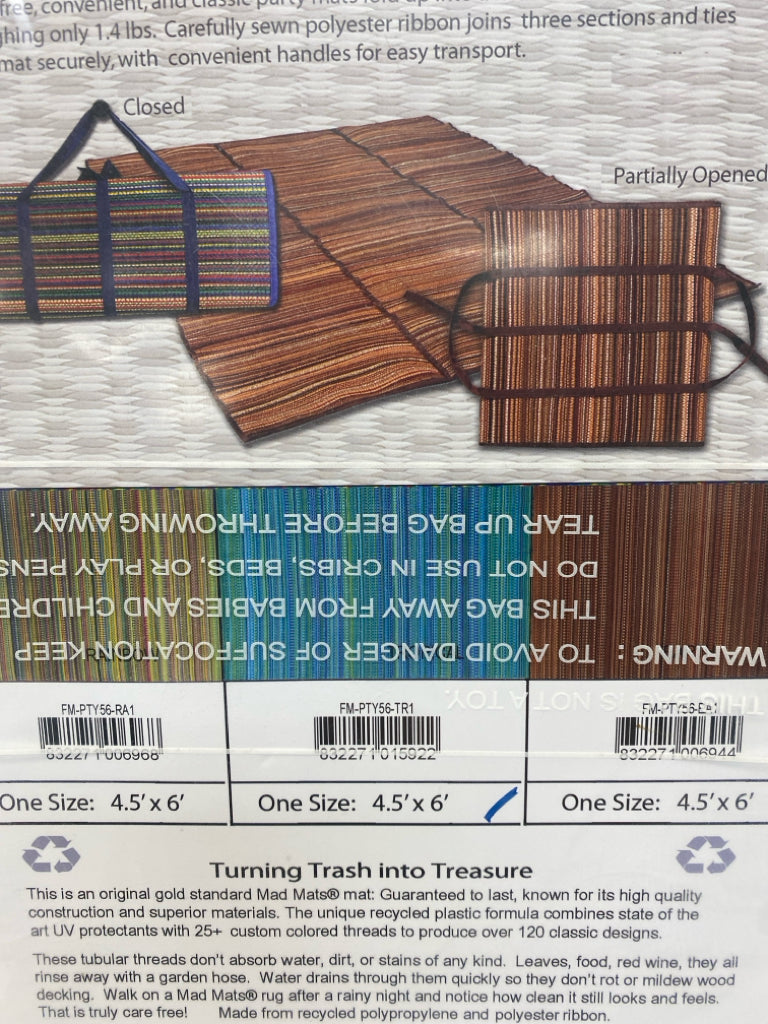 NEW Blue Green Woven Rug