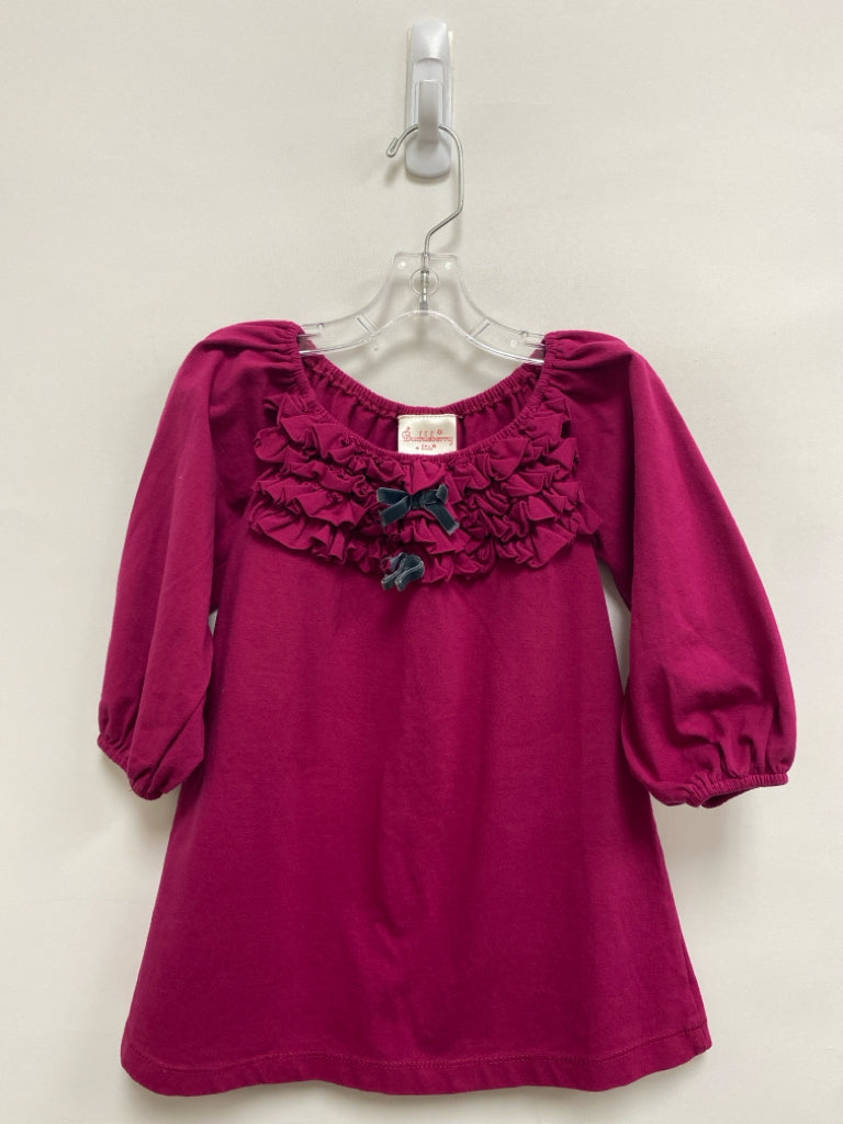SIZE 2T Magenta Ruffles Long Sleeve Girl&