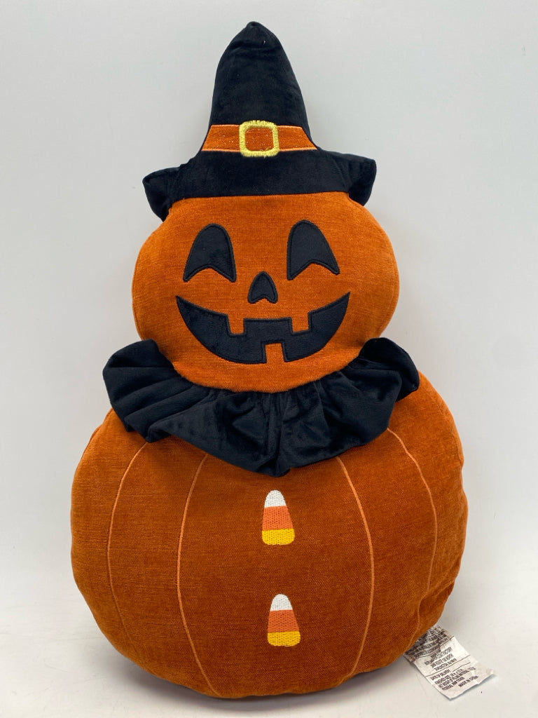 Orange Black Stuffed Fabric Halloween