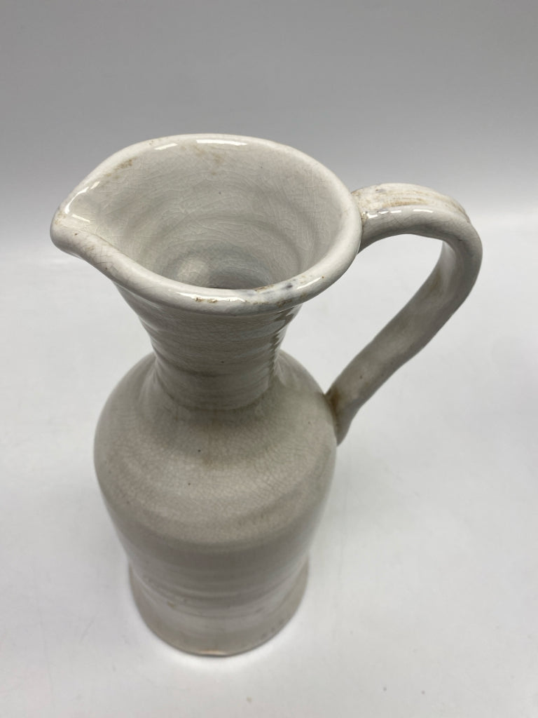 Cream Crackle Ceramic Vase
