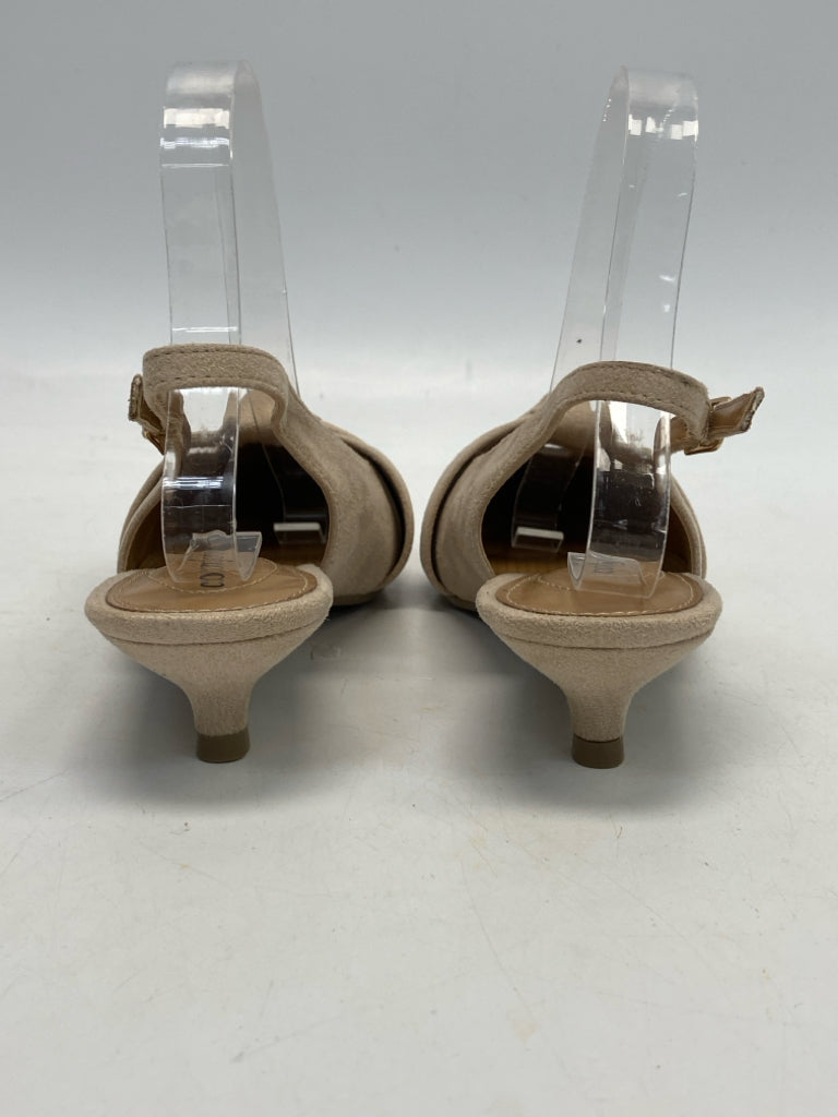 NWOT Comfortview  Size 9.5 Tan Knotted Heels