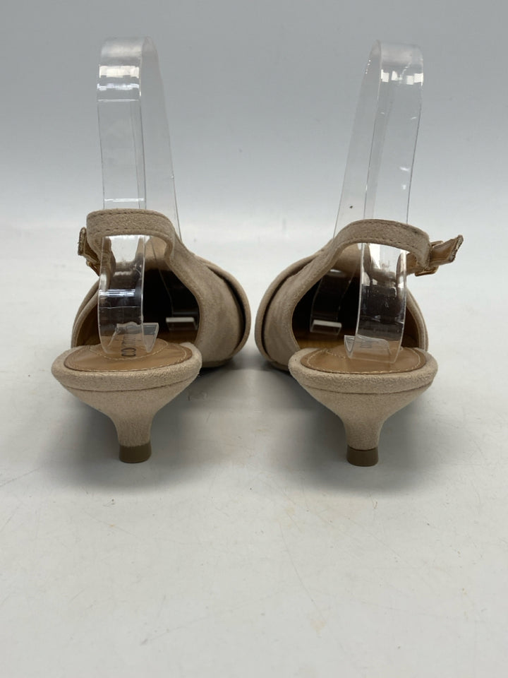 NWOT Comfortview  Size 9.5 Tan Knotted Heels
