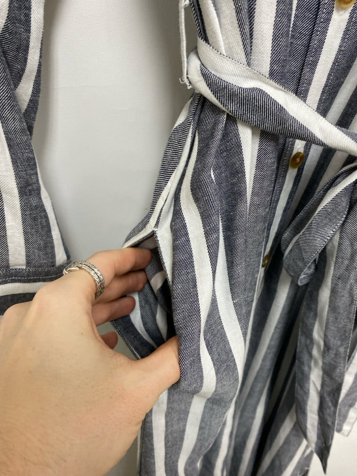 Barbour Size 10 Navy White Striped Ladies Dress