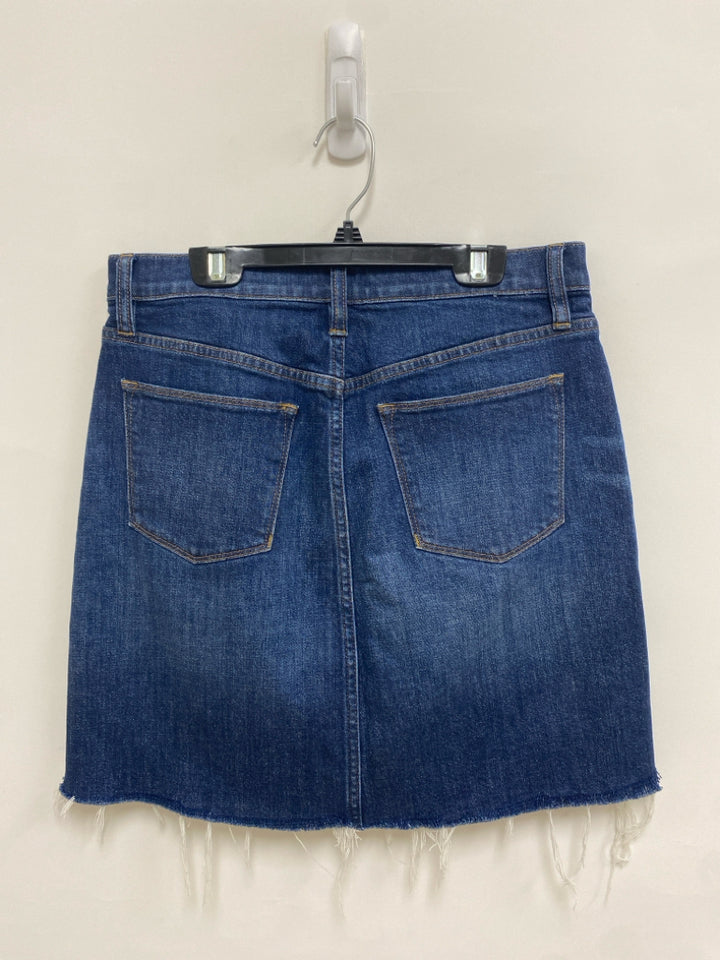 J Crew Size 27 Blue Denim Fringe Ladies Skirt