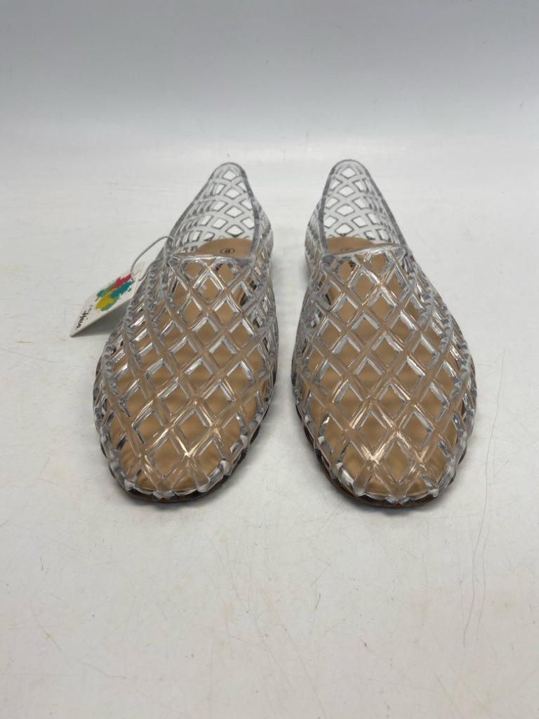 NWT Heva  Size 8 Clear Jelly Flats