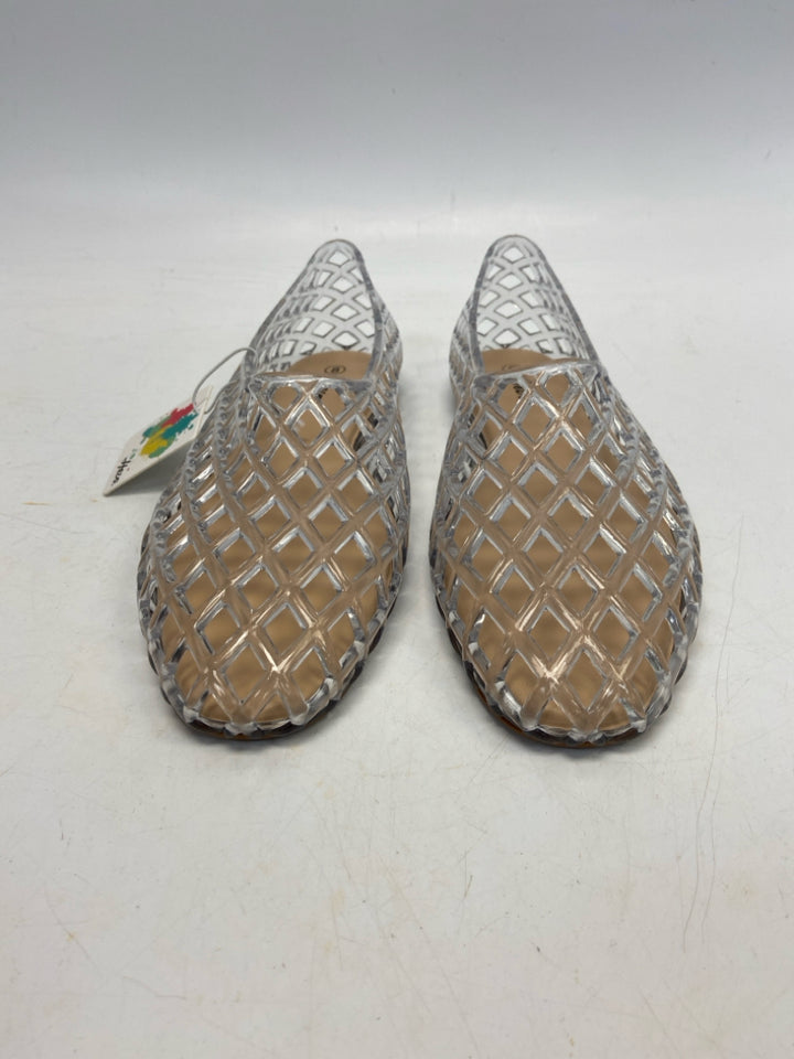 NWT Heva  Size 8 Clear Jelly Flats