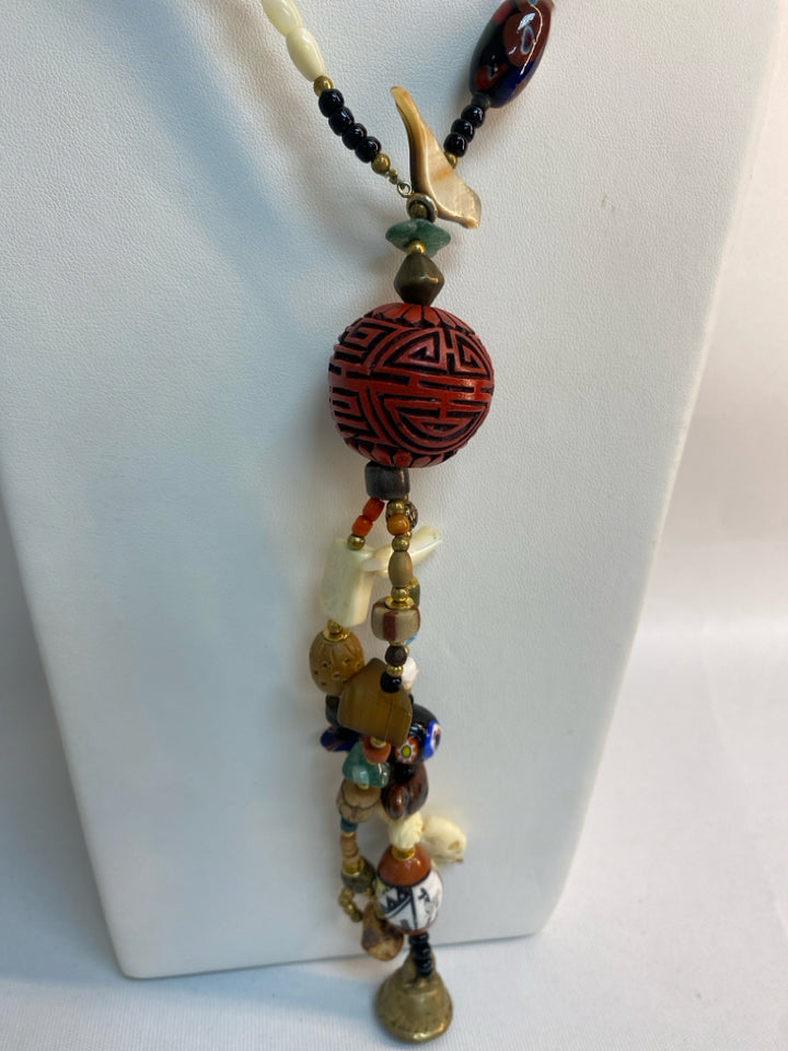 Multi Color Black Shapes Necklace