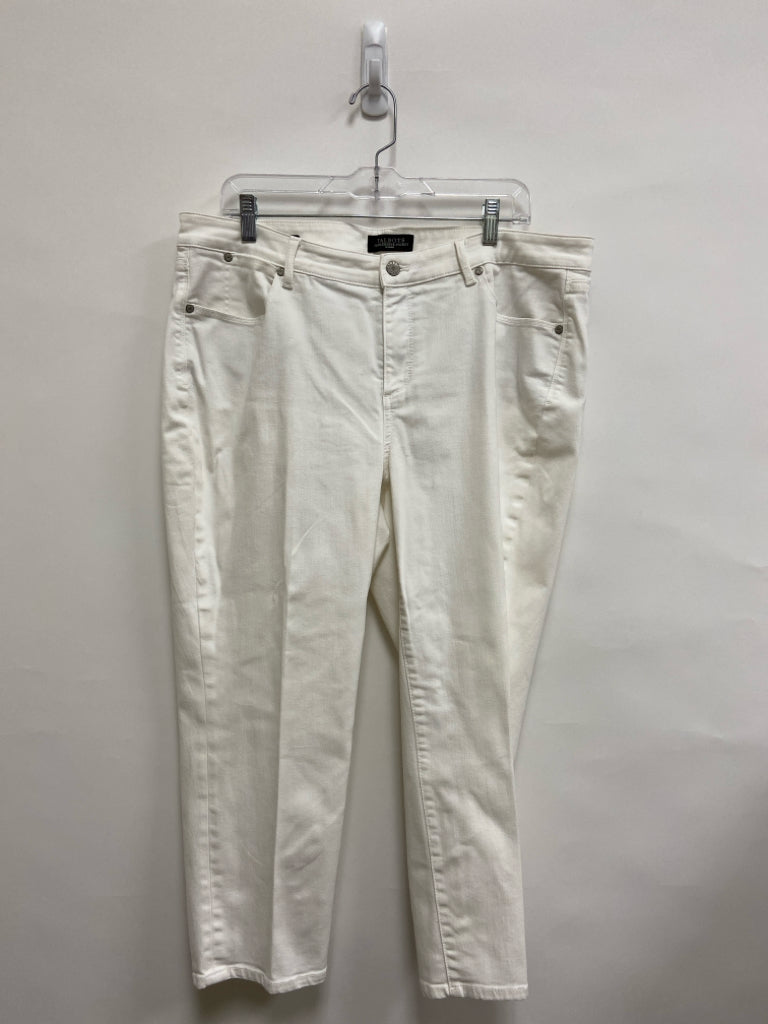Talbots  SIZE  16W White Denim Cropped Plus Size Jeans