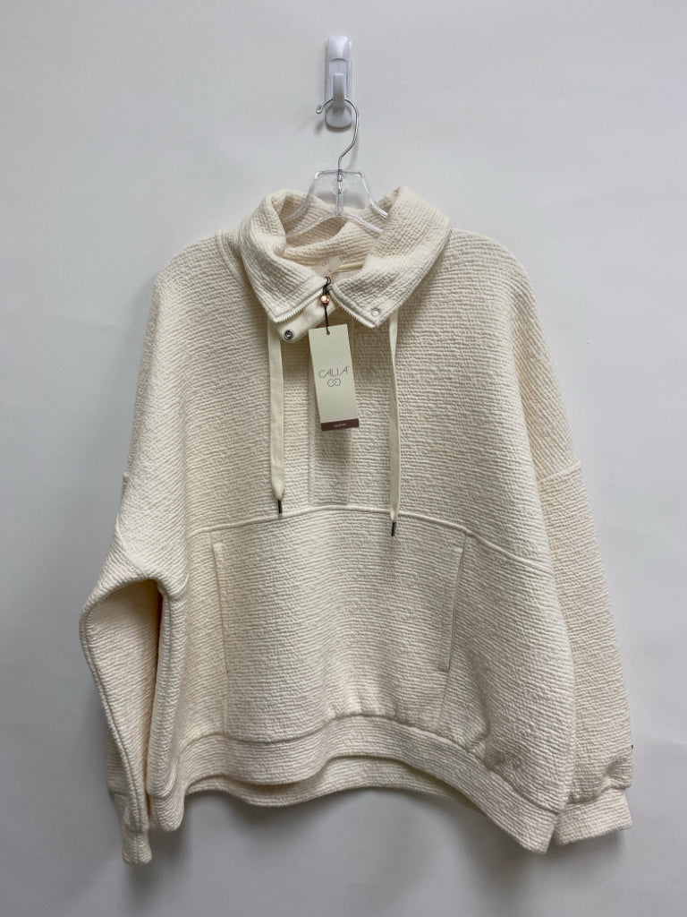 NWT Calia Size L Cream Texture Cowl Neck Ladies Pullover