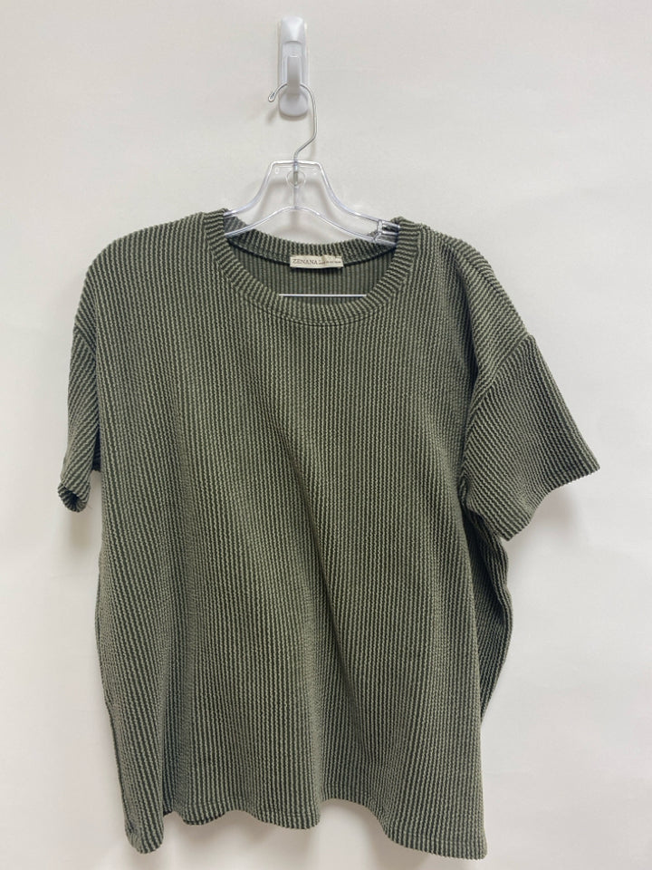 Zenana Size S Sage Dark Green Texture Ladies Lounge 2 pc